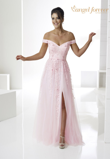 Angel Forever Blush Pink Tulle & Lace Ballgown